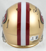Brent Jones Autographed San Fransico 49ers Speed Mini Helmet - Beckett W Holo
