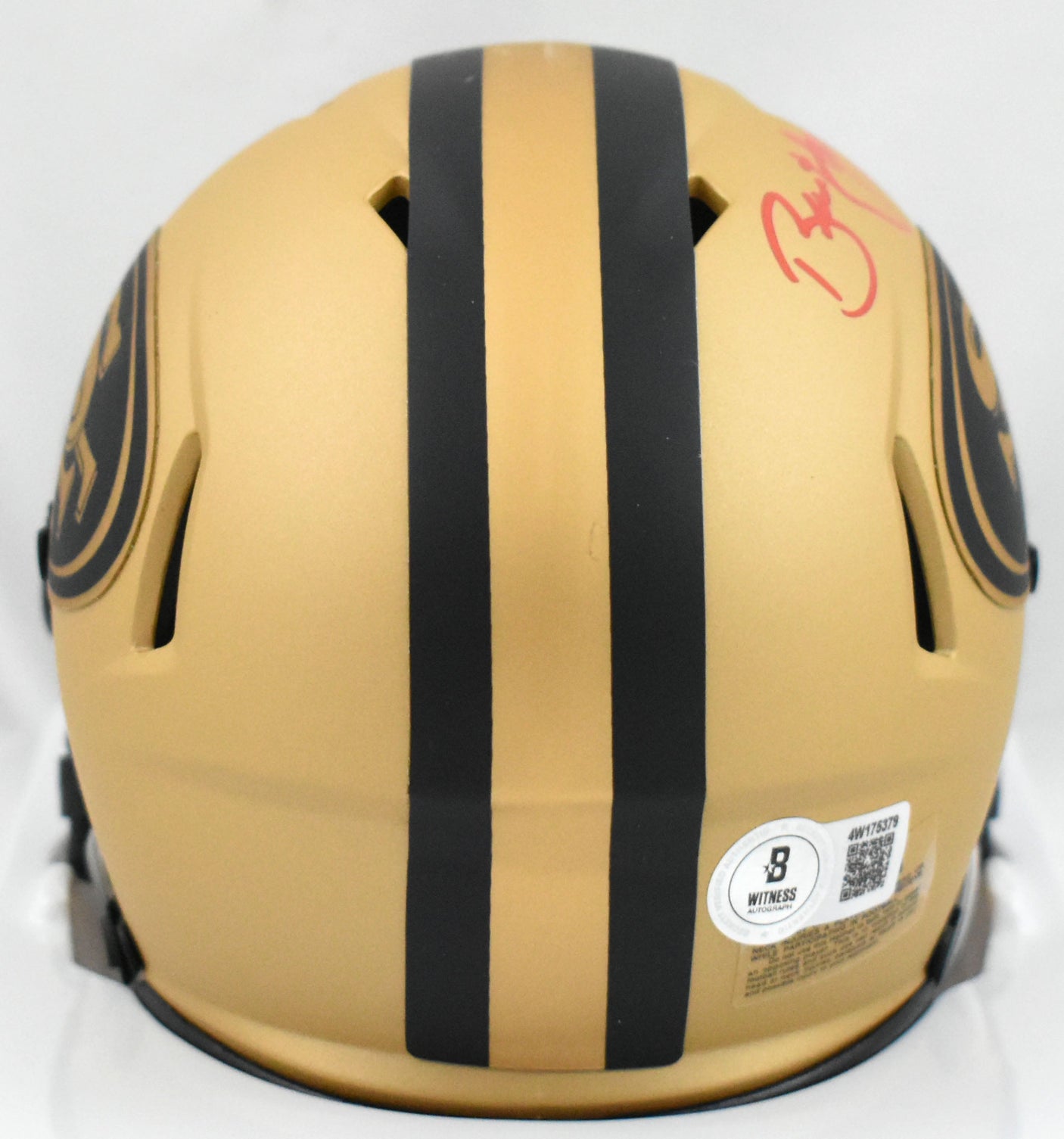 Brent Jones Autographed San Fransico 49ers Rave Speed Mini Helmet-Beckett W Holo