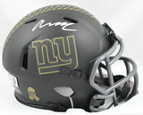 Abdul Carter Signed New York Giants Salute 2025 Speed Mini Helmet - Beckett W