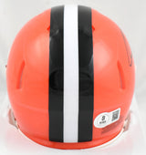 Quinshon Judkins Autographed Cleveland Browns Speed Mini Helmet - Beckett W Holo