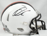 Quinshon Judkins Autographed Browns 2023 Alt Speed Mini Helmet - Beckett W Holo