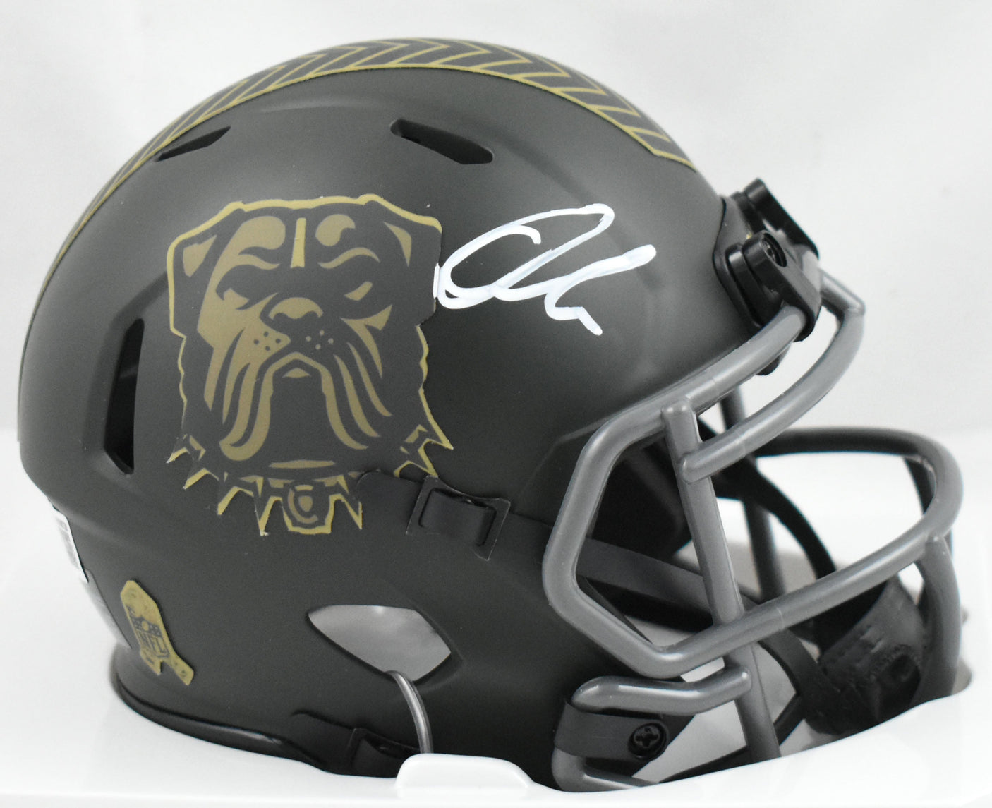 Quinshon Judkins Signed Cleveland Browns Salute 2025 Speed Mini Helmet-Beckett W