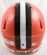 Quinshon Judkins Autographed Cleveland Browns F/S Speed Helmet - Beckett W Holo
