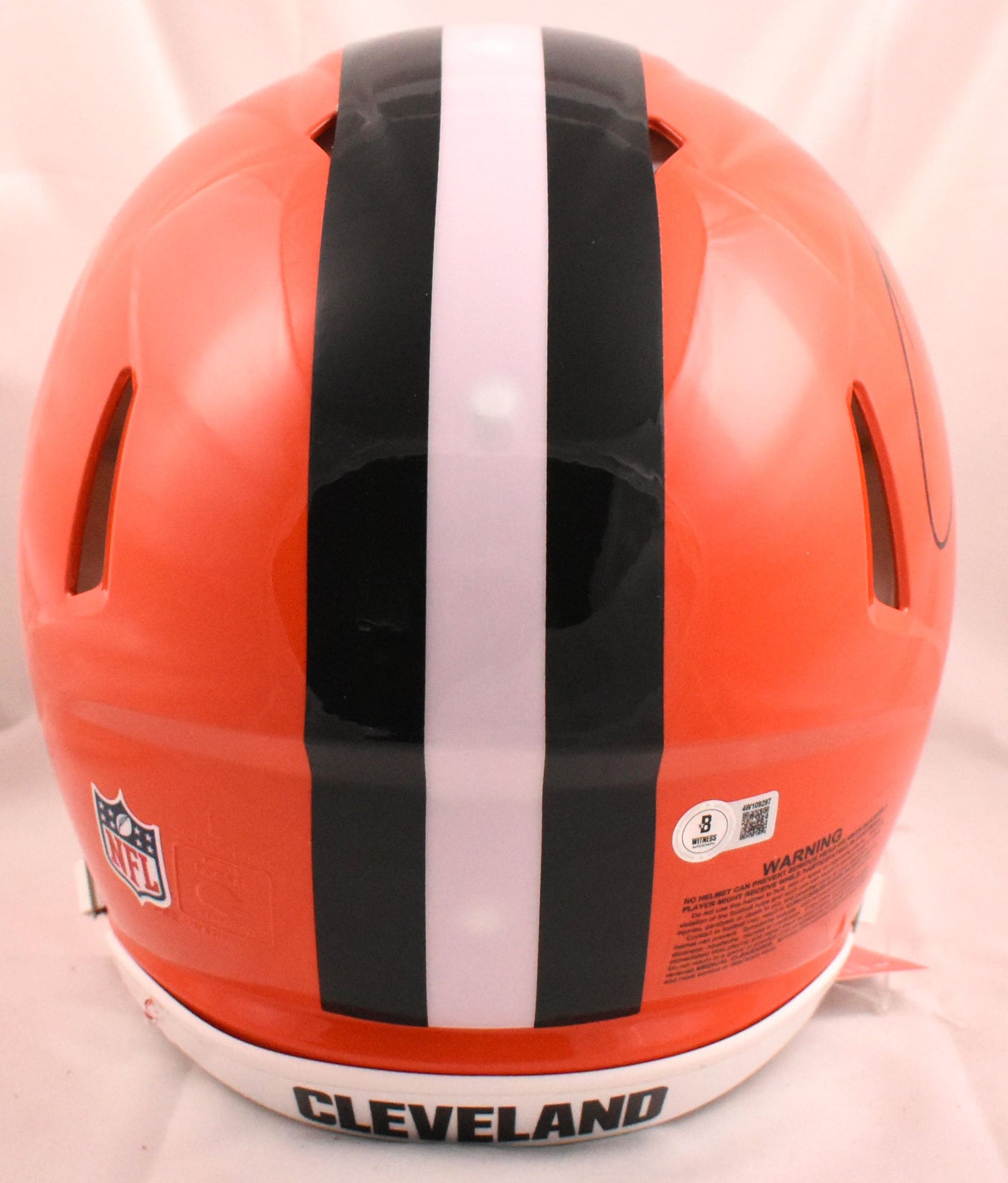 Quinshon Judkins Autographed Browns F/S Speed Authentic Helmet - Beckett W Holo