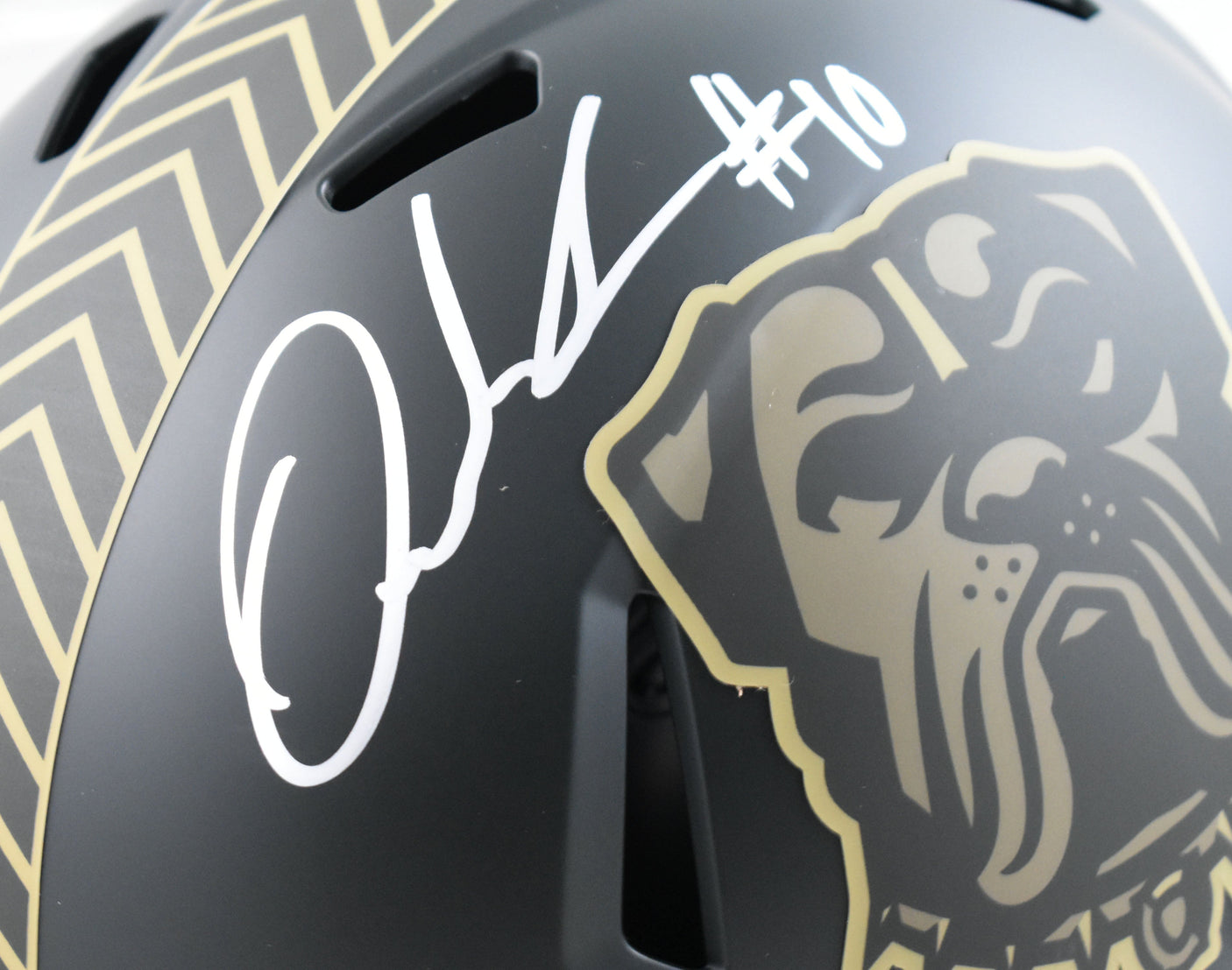 Quinshon Judkins Autographed Browns F/S Salute 2025 Speed Helmet- Beckett W Holo