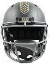 Quinshon Judkins Autographed Browns F/S Salute 2025 Speed Helmet- Beckett W Holo