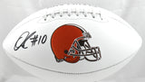 Quinshon Judkins Autographed Cleveland Browns Logo Football - Beckett W Hologram
