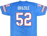 Robert Brazile Autographed Blue Pro Style Jersey - Prova *Black