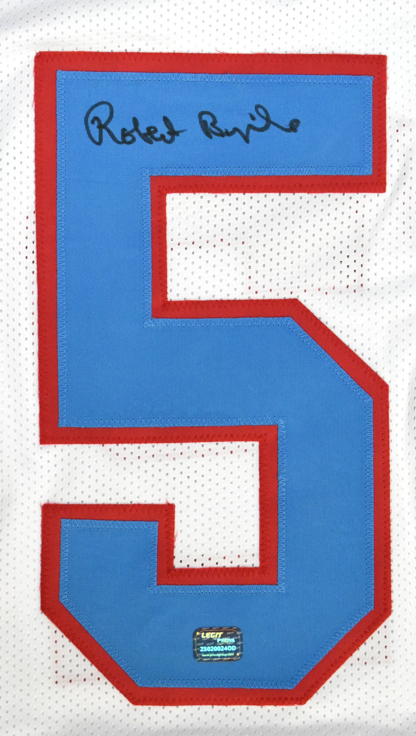 Robert Brazile Autographed White Pro Style Jersey - Prova *Black