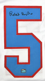 Robert Brazile Autographed White Pro Style Jersey - Prova *Black