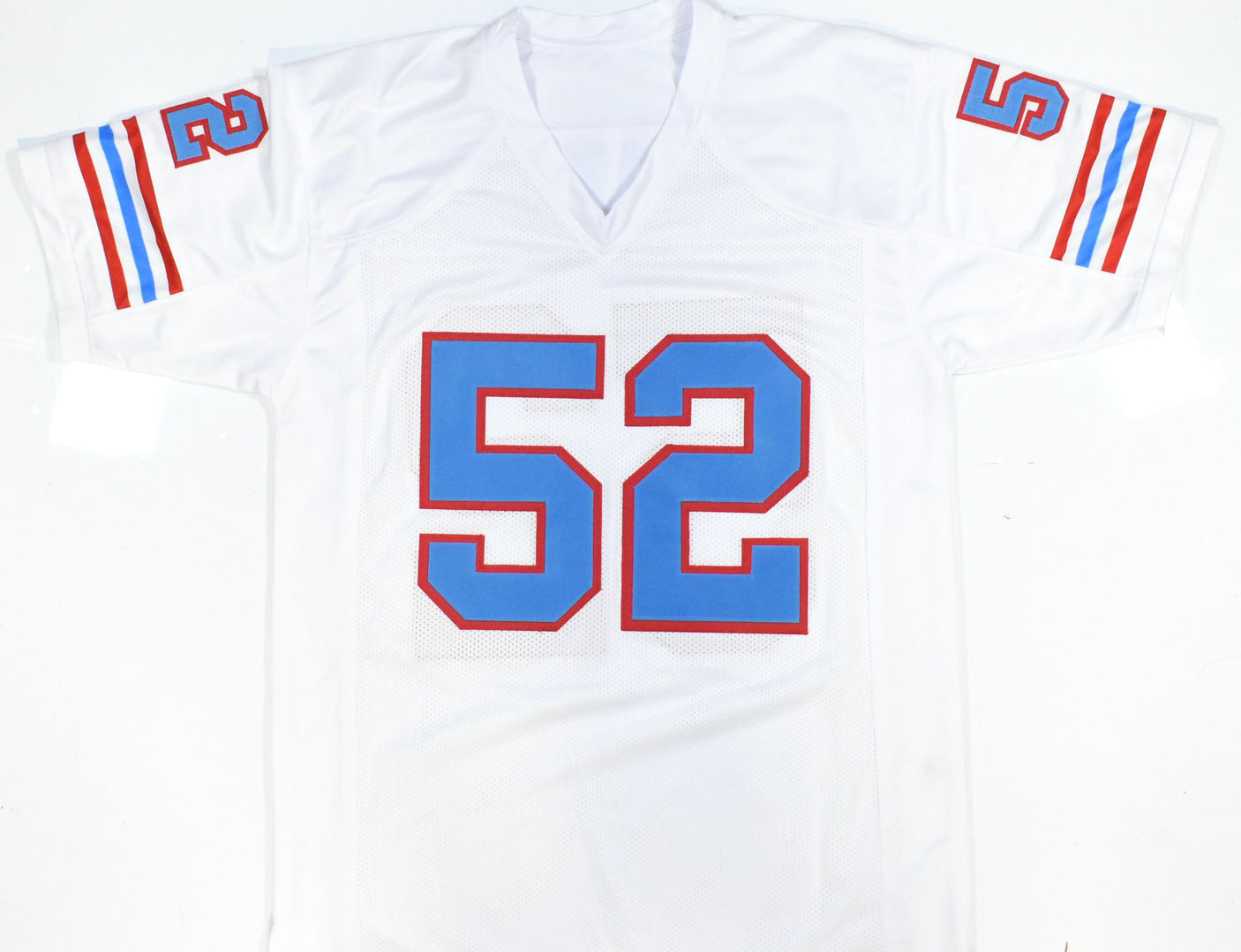 Robert Brazile Autographed White Pro Style Jersey - Prova *Black