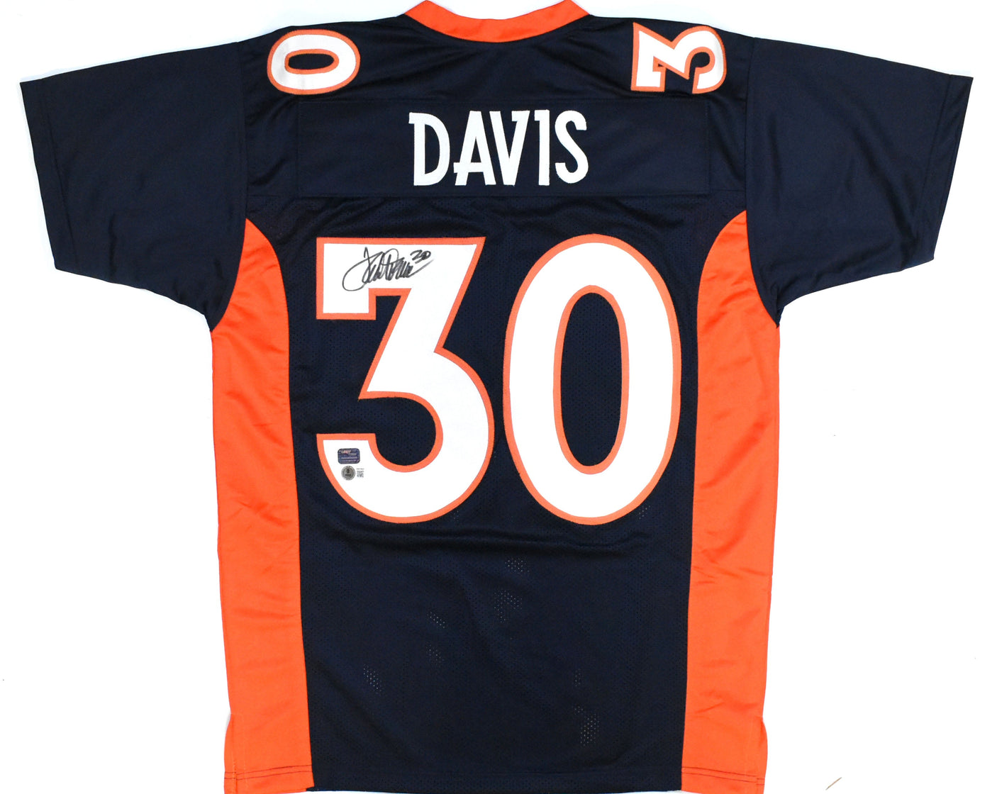 Terrell Davis Autographed Blue Pro Style Jersey - Beckett W Hologram *Black