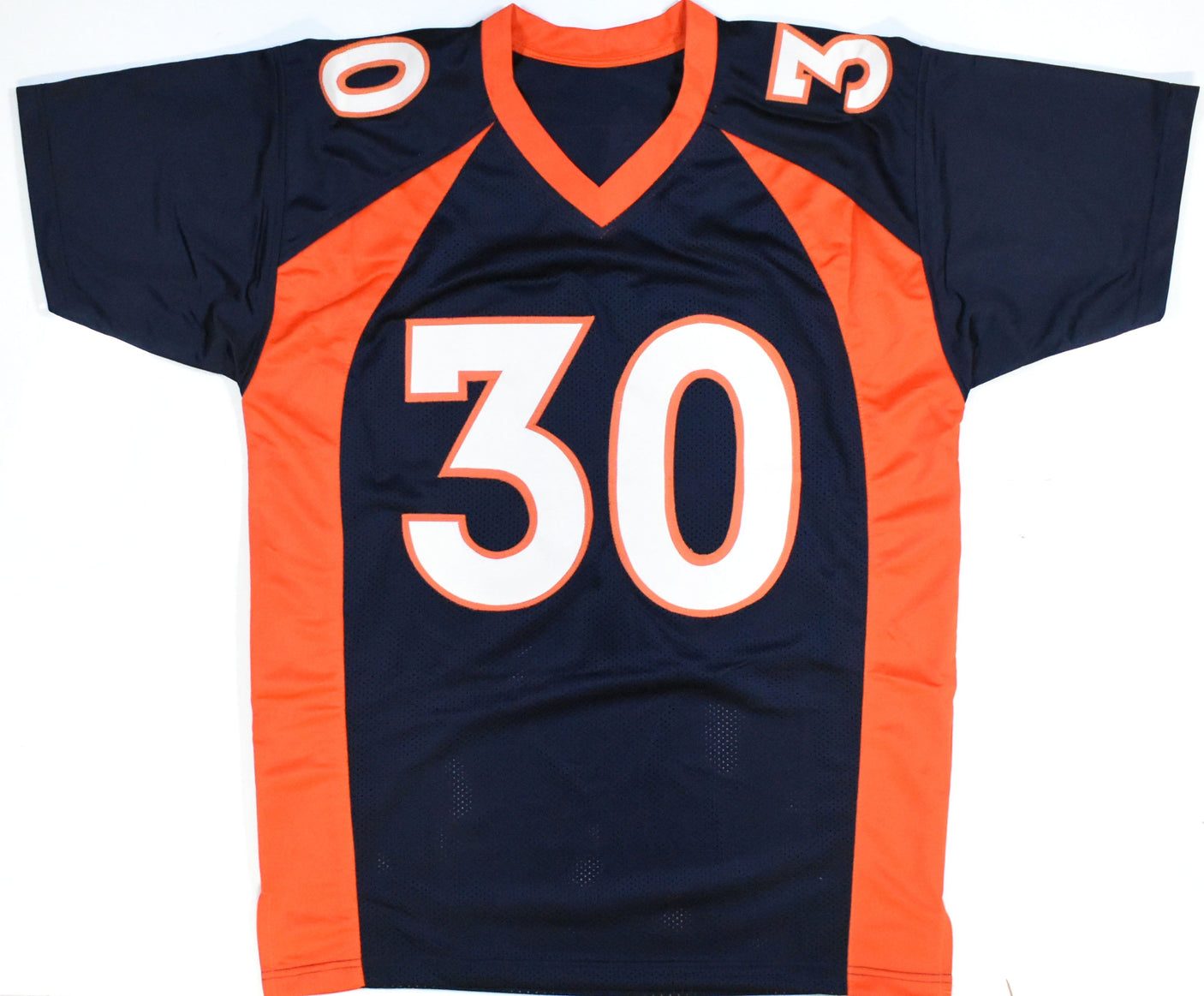 Terrell Davis Autographed Blue Pro Style Jersey - Beckett W Hologram *Black