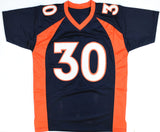 Terrell Davis Autographed Blue Pro Style Jersey - Beckett W Hologram *Black