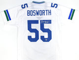 Brian Bosworth Autographed White Pro Style Jersey - Beckett W Hologram *Silver