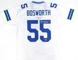 Brian Bosworth Autographed White Pro Style Jersey - Beckett W Hologram *Silver