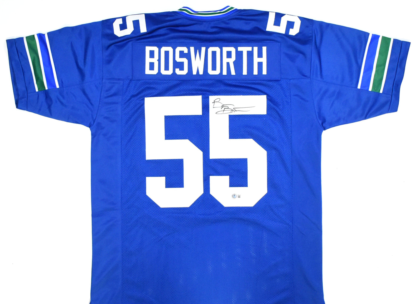 Brian Bosworth Autographed Blue Pro Style Jersey - Beckett W Hologram *Black