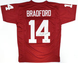 Sam Bradford Autographed Crimson College Style Jersey - Beckett W Hologram