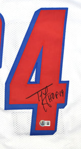 Ty Law Autographed White Pro Style Jersey w/ HOF - Beckett W Hologram *Black