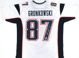 Rob Gronkowski Autographed White Pro Style Jersey - Beckett W Hologram