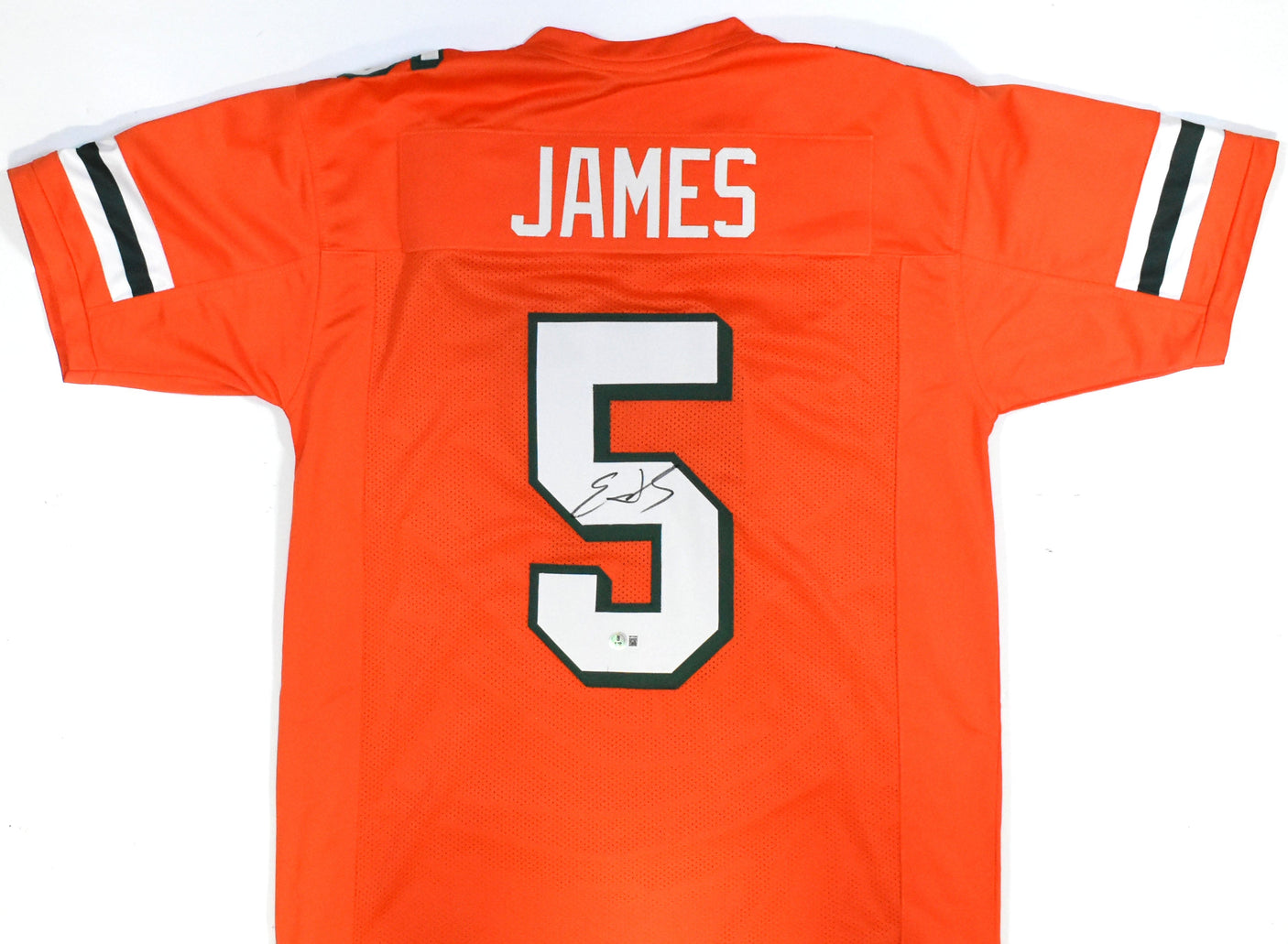 Edgerrin James Autographed Orange College Style Jersey - Beckett W Hologram