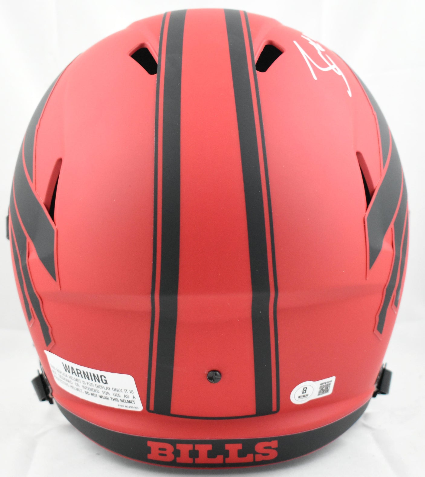 James Cook Autographed Bufalo Bills F/S Rave Speed Helmet- Beckett W Holo *White