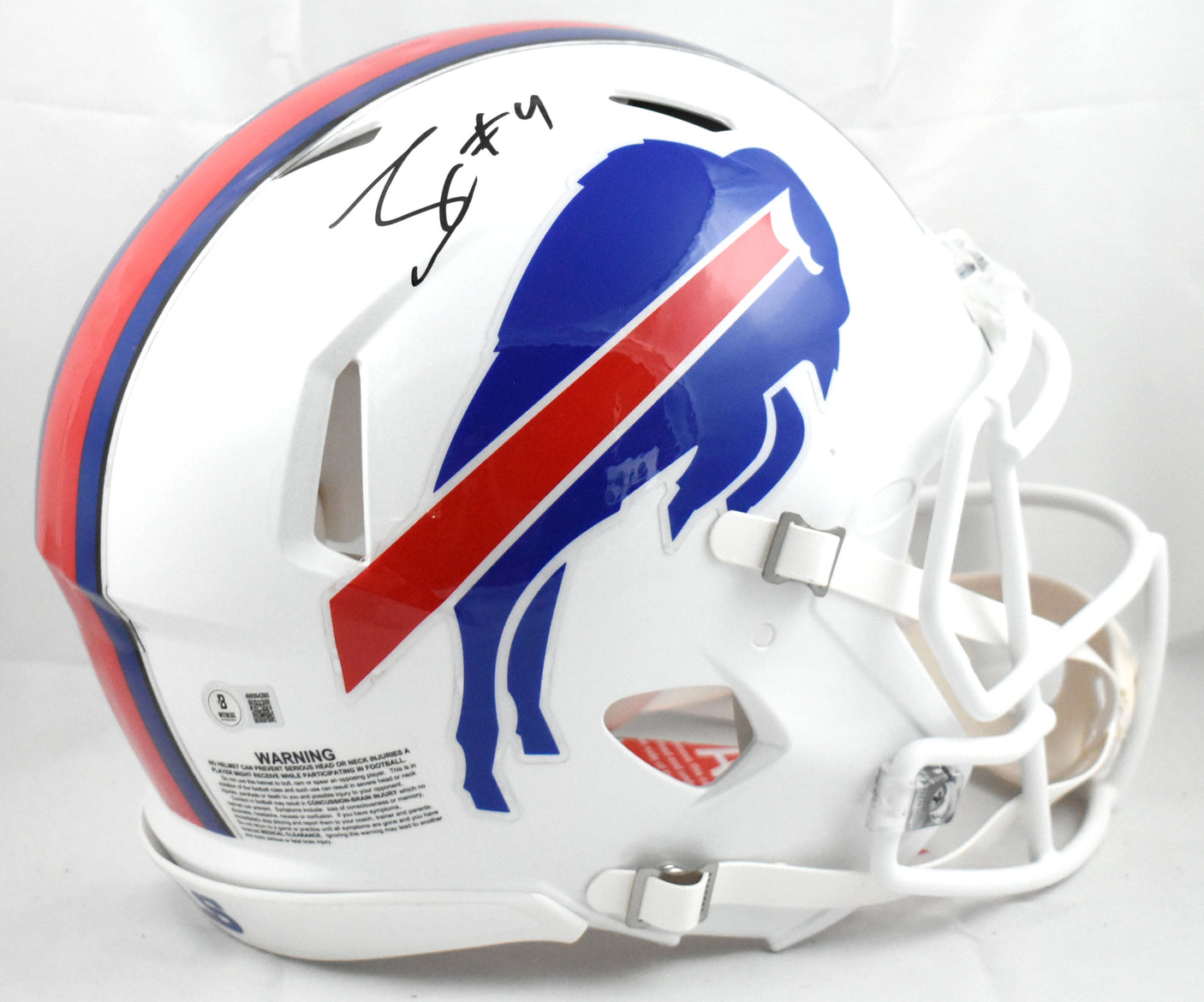 James Cook Autographed Bufalo Bills F/S Speed Authentic Helmet- Beckett W Holo