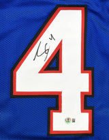 James Cook Autographed Blue Pro Style Jersey - Beckett W Hologram *Black