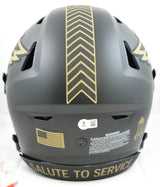 A.J. Brown Autographed Eagles F/S Salute 2025 Speed Flex Helmet - Beckett W Holo