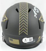 A.J. Brown Autographed Eagles Salute 2025 Speed Mini Helmet Beckett W Hologram