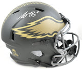 A.J. Brown Autographed Eagles F/S Salute 2025 Speed Helmet - Beckett W Hologram