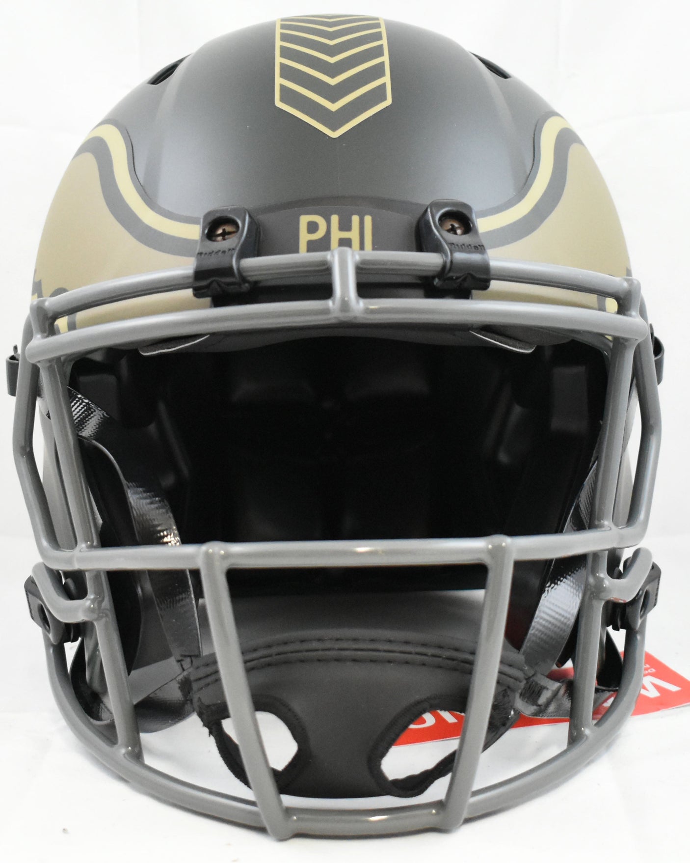 A.J. Brown Signed Eagles F/S Salute 2025 Speed Authentic Helmet - Beckett W Holo