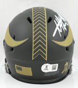 Adrian Peterson Autographed Vikings Salute 2025 Speed Mini Helmet Beckett W Holo