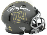 Lawrence Taylor Signed New York Giants Salute 25 Speed Mini Helmet Beckett WHolo