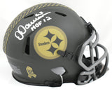 Dermontti Dawson Autographed Steelers Salute 2025 Speed Mini Helmet HOF - Prova