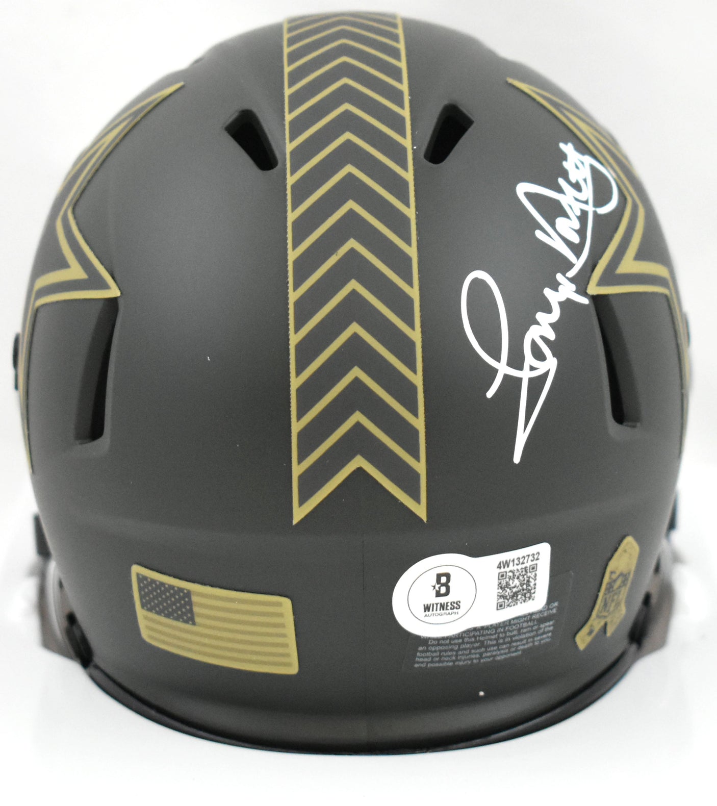 Tony Dorsett Signed Dallas Cowboys Salute 2025 Speed Mini Helmet -Beckett W Holo