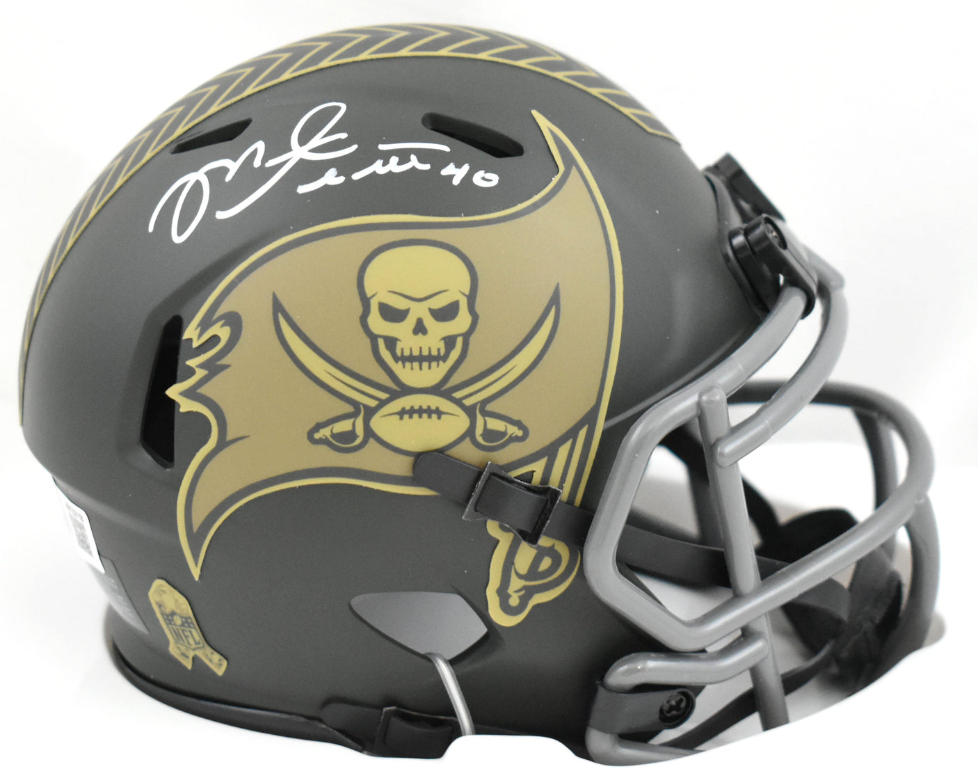 Mike Alstott Autographed Buccaneers Salute 2025 Speed Mini Helmet Beckett W Holo