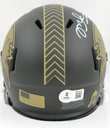 Mike Alstott Autographed Buccaneers Salute 2025 Speed Mini Helmet Beckett W Holo