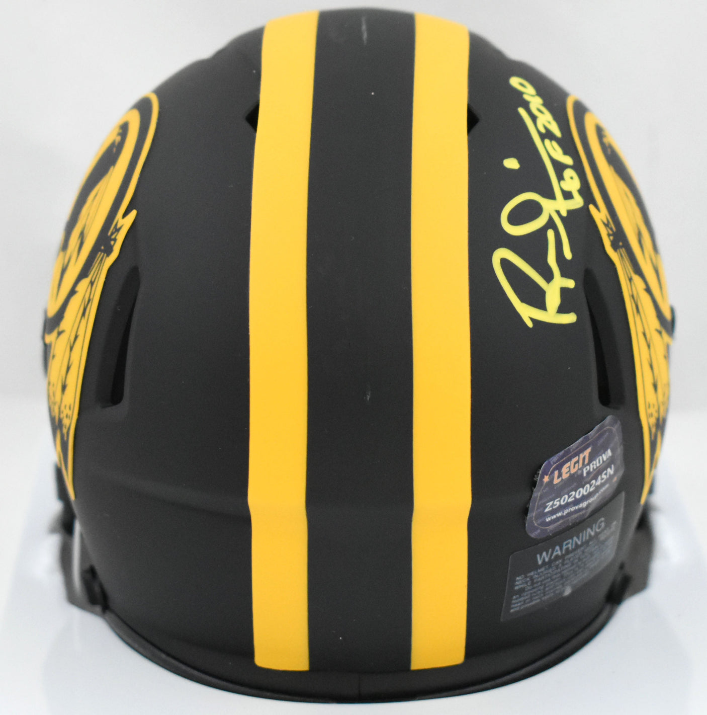 Russ Grimm Autographed Washington Redskins Eclipse Speed Mini Helmet HOF - Prova