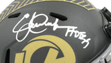Eric Dickerson Autographed Rams Salute 2025 Speed Mini Helmet HOF Beckett W Holo