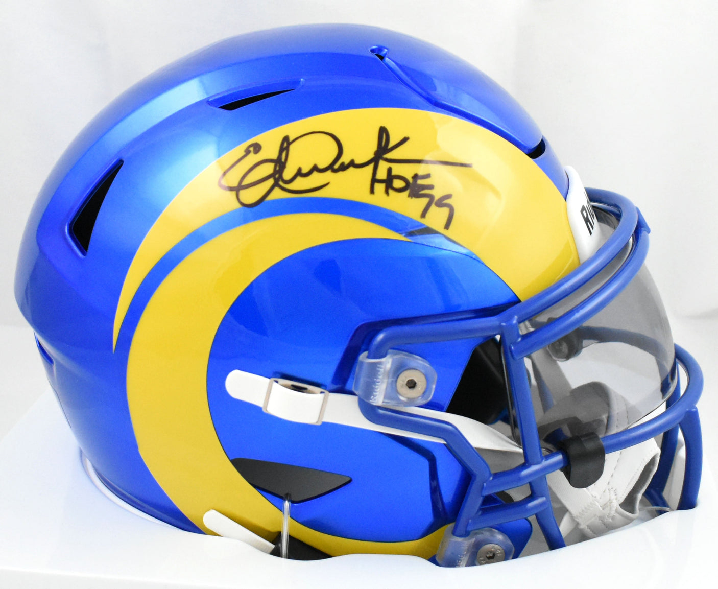 Eric Dickerson Autographed Rams Mid-Size SpeedFlex Helmet HOF - Beckett W Holo