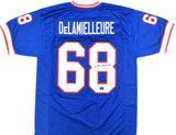 Joe DeLamielleure Autographed Blue Pro Style Jersey - Prova *Black