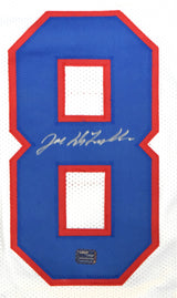 Joe DeLamielleure Autographed White Pro Style Jersey - Prova *Silver