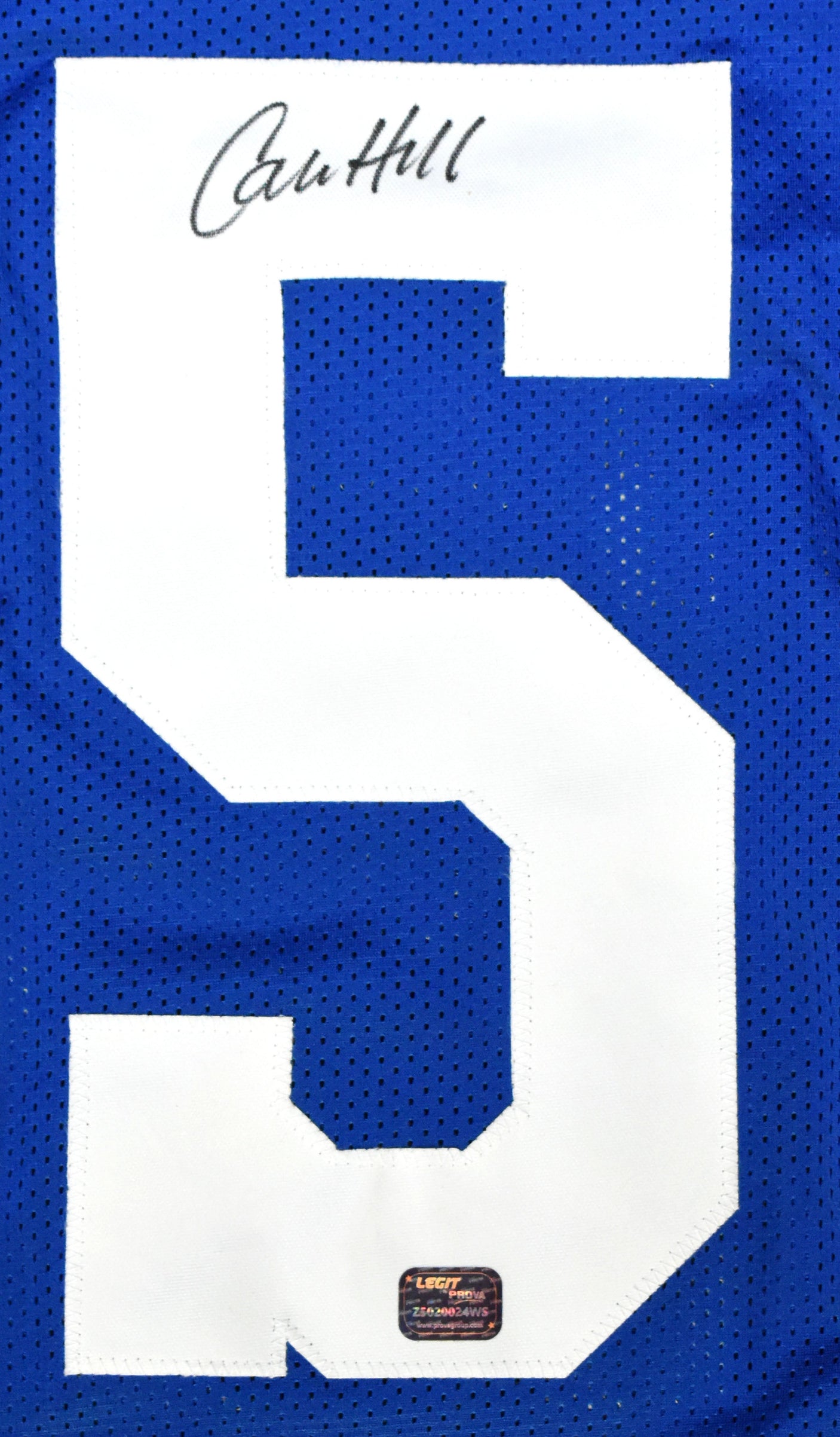 Calvin Hill Autographed Blue Pro Style Jersey - Prova *Black