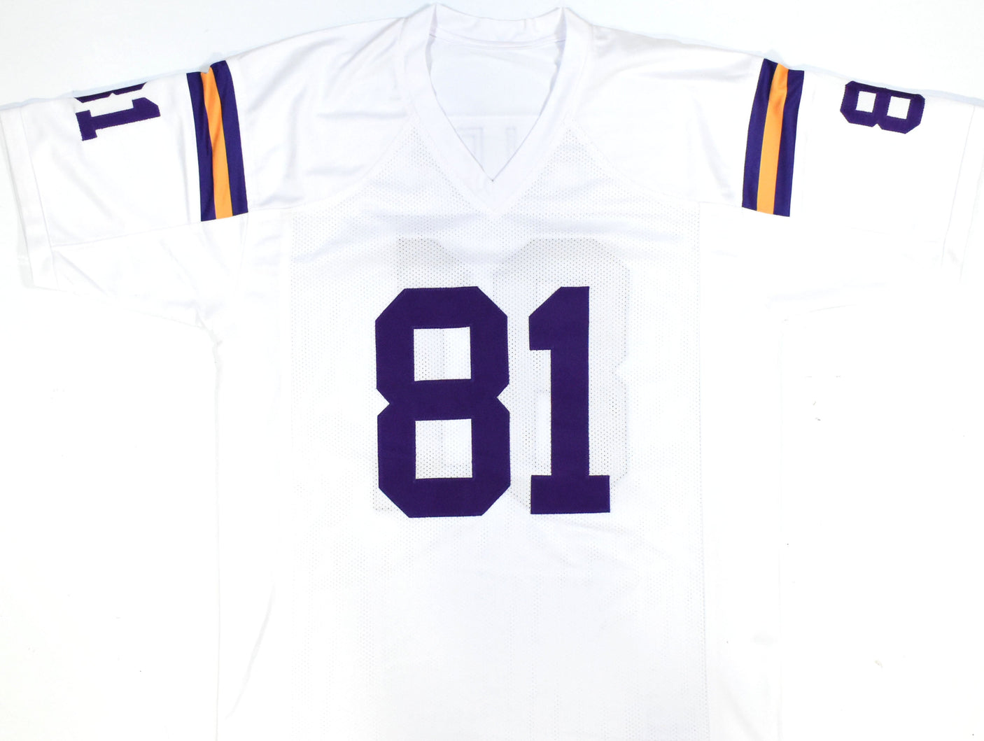 Carl Eller Autographed White Pro Style Jersey - Prova *Silver