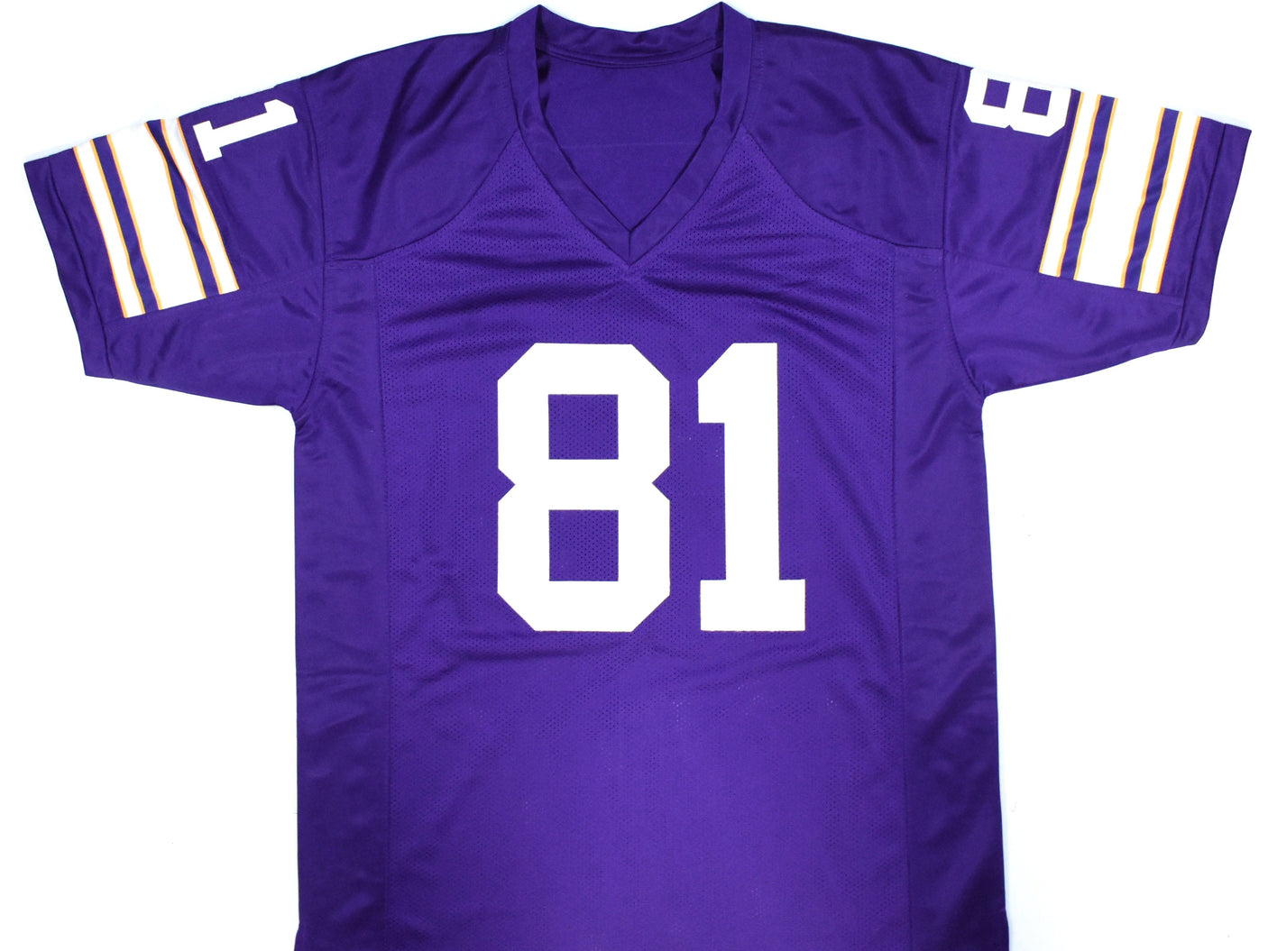 Carl Eller Autographed Purple Pro Style Jersey - Prova *Black