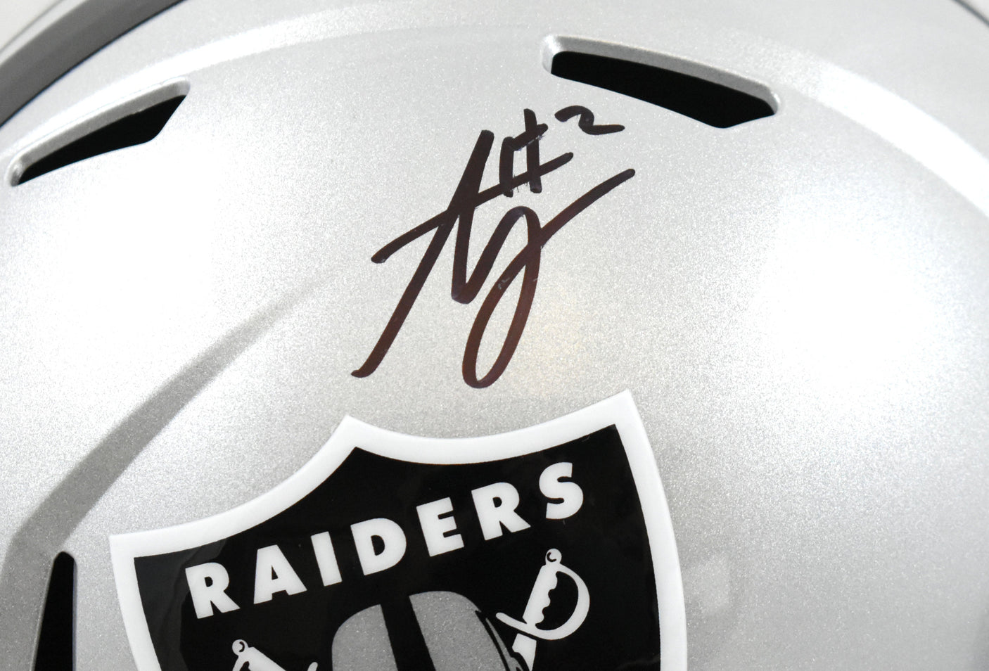 Ashton Jeanty Autographed Las Vegas Raiders F/S Speed Helmet - Beckett W Holo