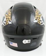 Travis Hunter Autographed Jaguars Mid-Size SpeedFlex Helmet - Beckett W Hologram
