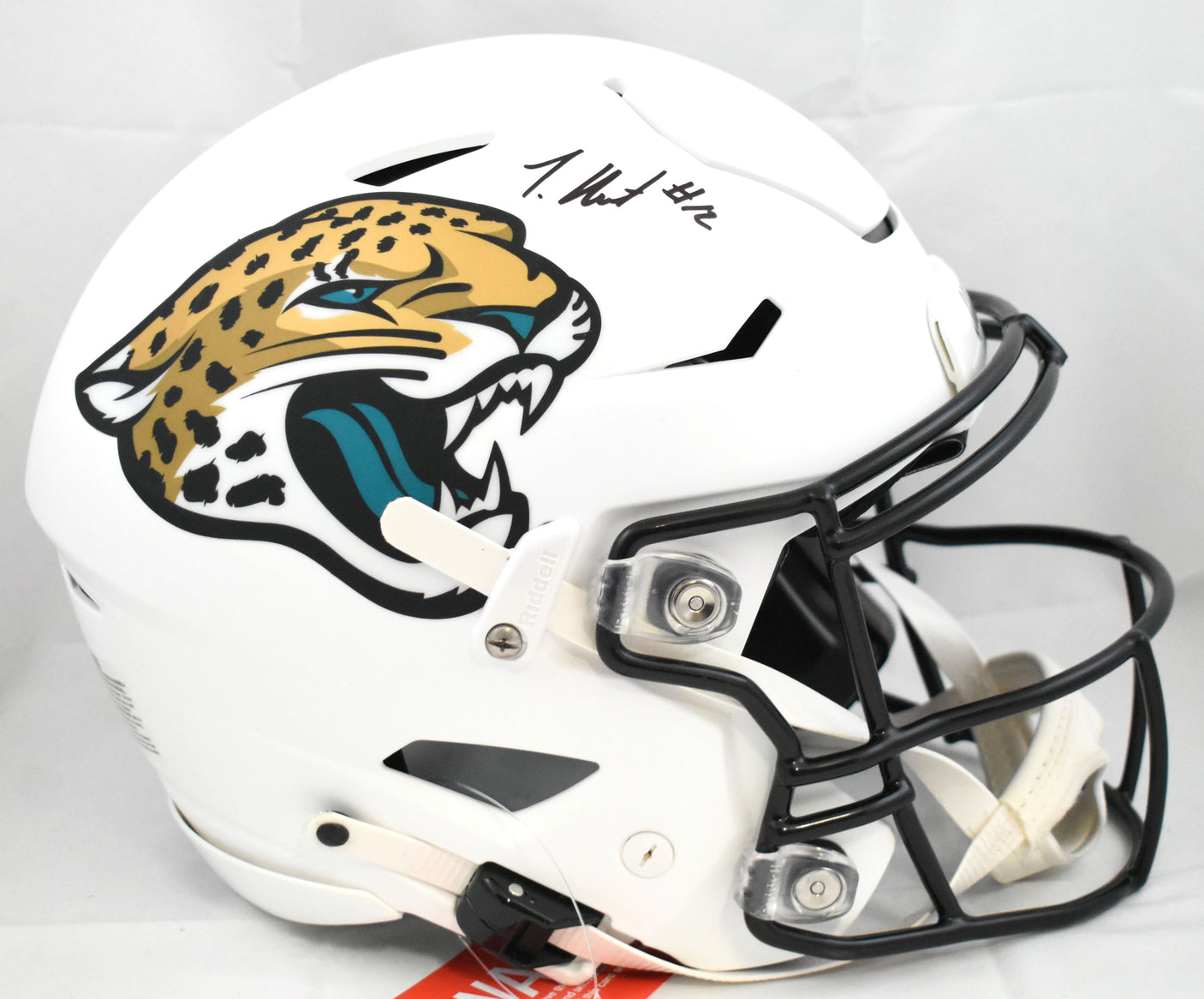 Travis Hunter Autographed Jaguars F/S Alt 2024 SpeedFlex Helmet- Beckett W Holo