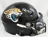 Travis Hunter Signed Jaguars Mid-Size SpeedFlex Helmet - Beckett W Holo *White